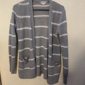 Striped knitted cardigan